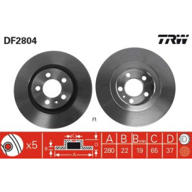 Гальмівний диск trw df2804
