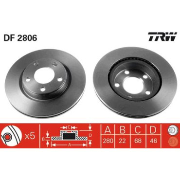 Гальмівний диск TRW df2806