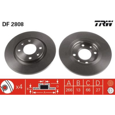 Диск тормозной TRW df2808