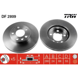 Тормозной диск передний TRW df2809