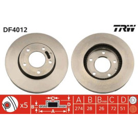 Диск гальмівний TRW df4012