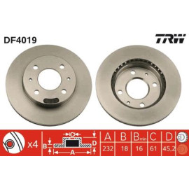 Гальмівний диск TRW df4019