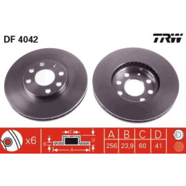 Гальмівний диск передній TRW df4042