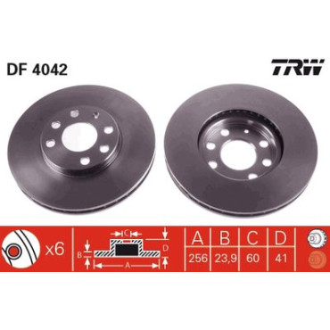 Тормозной диск передний TRW df4042