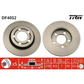 Диск гальмівний trw df4052