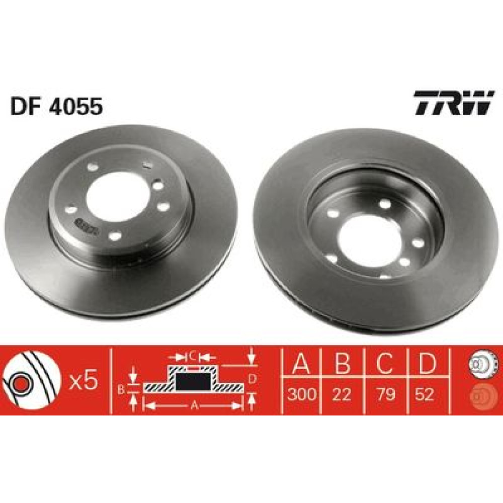 Диск гальмівний TRW df4055