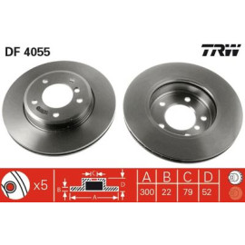 Диск гальмівний TRW df4055