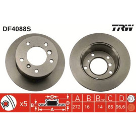 Гальмівний диск trw df4088s