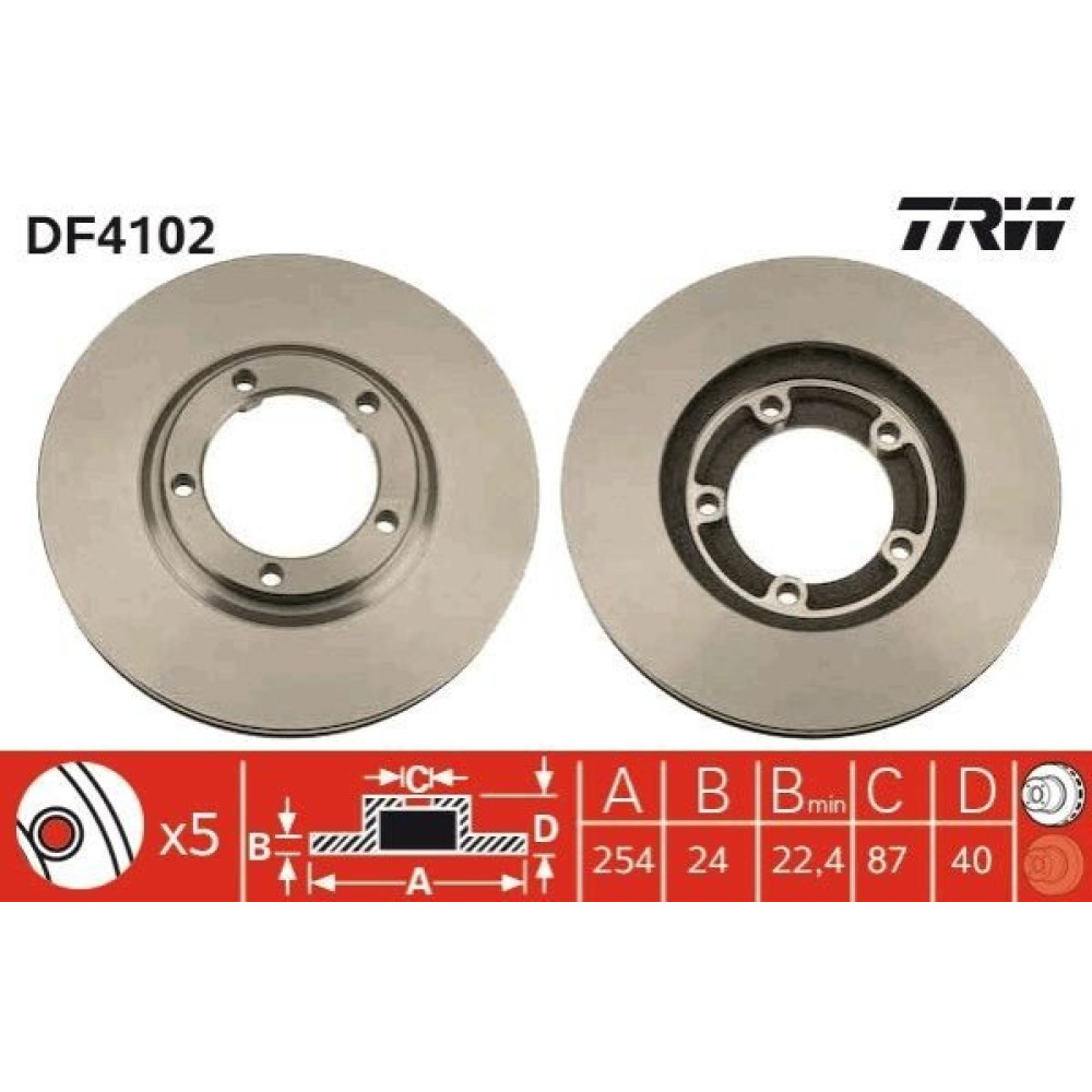 Диск тормозной TRW df4102
