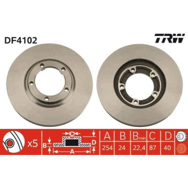 Диск гальмівний TRW df4102