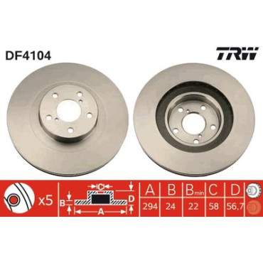 Гальмівний диск TRW df4104