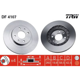 Тормозной диск TRW df4107