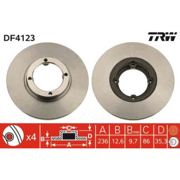 Диск гальмівний TRW df4123