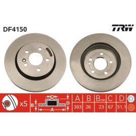 TRW df4150 Диск тормозной TRW df4150