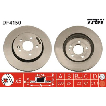 Диск гальмівний TRW df4150