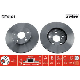 Диск гальмівний trw df4161