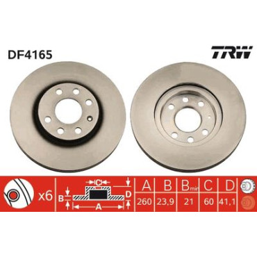 Диск тормозной TRW df4165