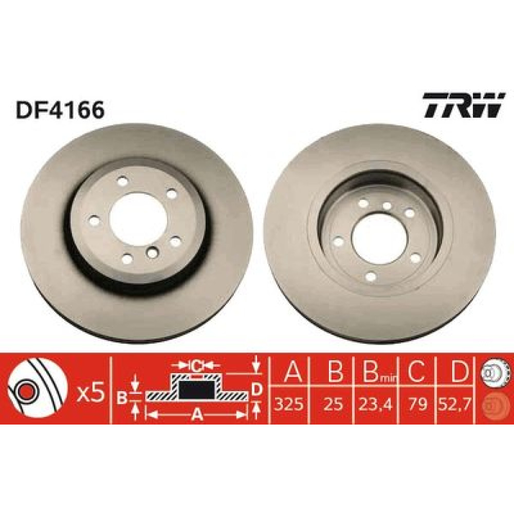 Гальмівний диск TRW df4166
