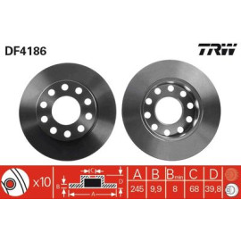 Диск тормозной TRW df4186