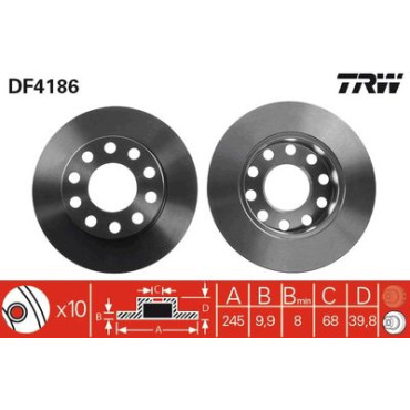 Диск гальмівний TRW df4186
