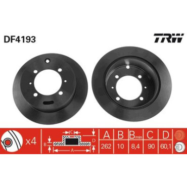 Диск тормозной TRW df4193