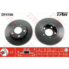 Диск тормозной TRW df4196