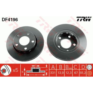 Диск тормозной TRW df4196