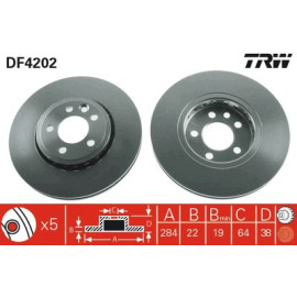 Гальмівний диск trw df4202