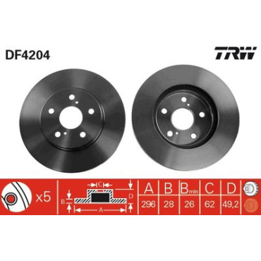 Гальмівний диск TRW df4204