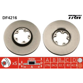 Диск гальмівний TRW df4216