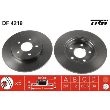 Диск тормозной TRW df4218