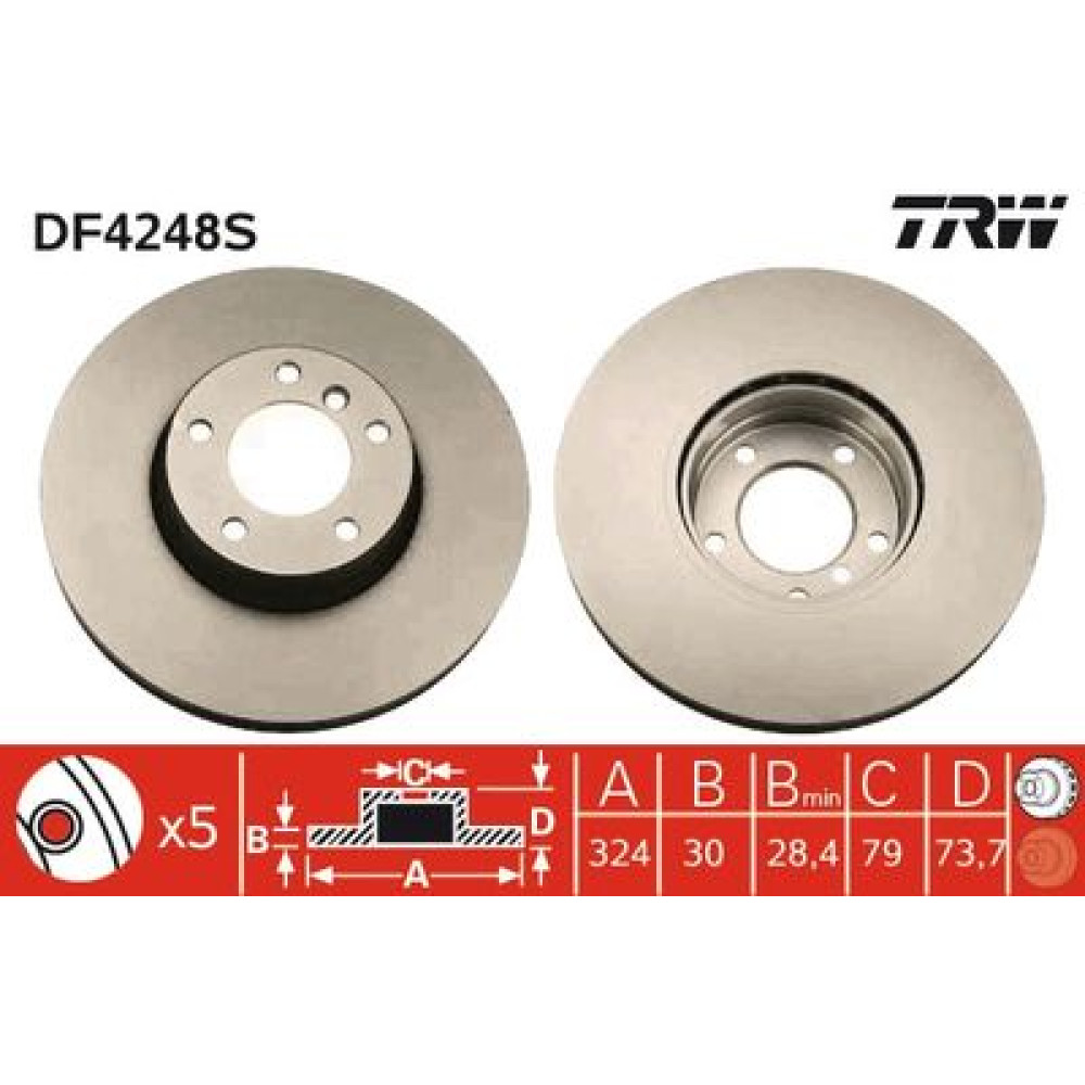 Гальмівний диск TRW df4248s