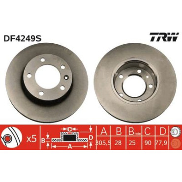 Тормозной диск TRW df4249s