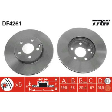 Тормозной диск TRW df4261