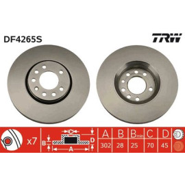 Диск гальмівний TRW df4265s