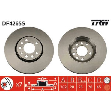 Диск тормозной TRW df4265s