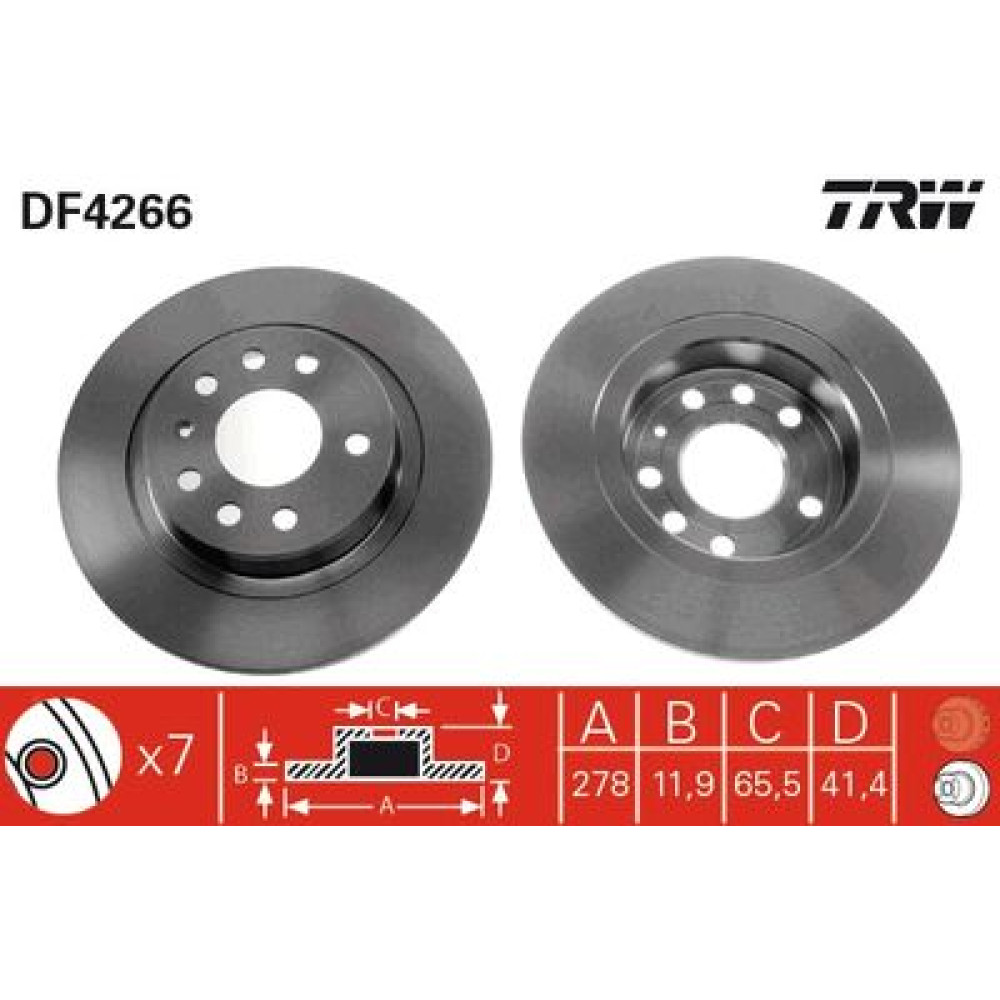 Гальмівний диск TRW df4266
