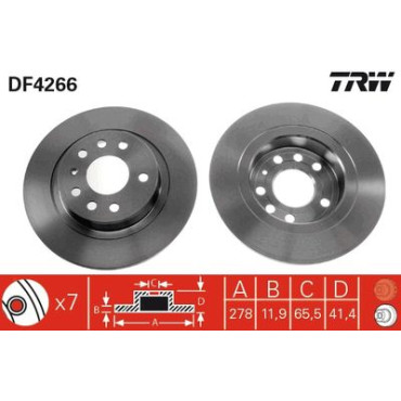 Гальмівний диск TRW df4266