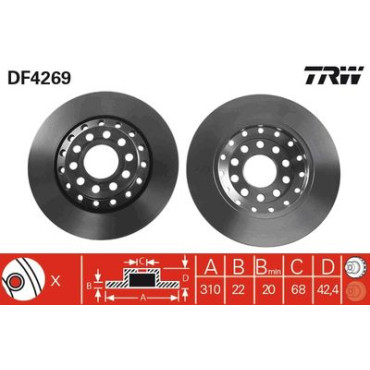 Диск тормозной TRW df4269