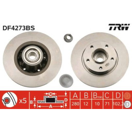 Диск гальмівний trw df4273bs