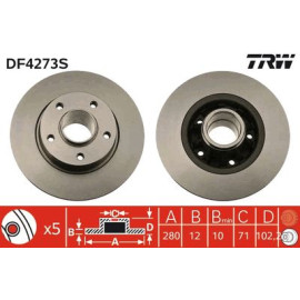 Гальмівний диск trw df4273s