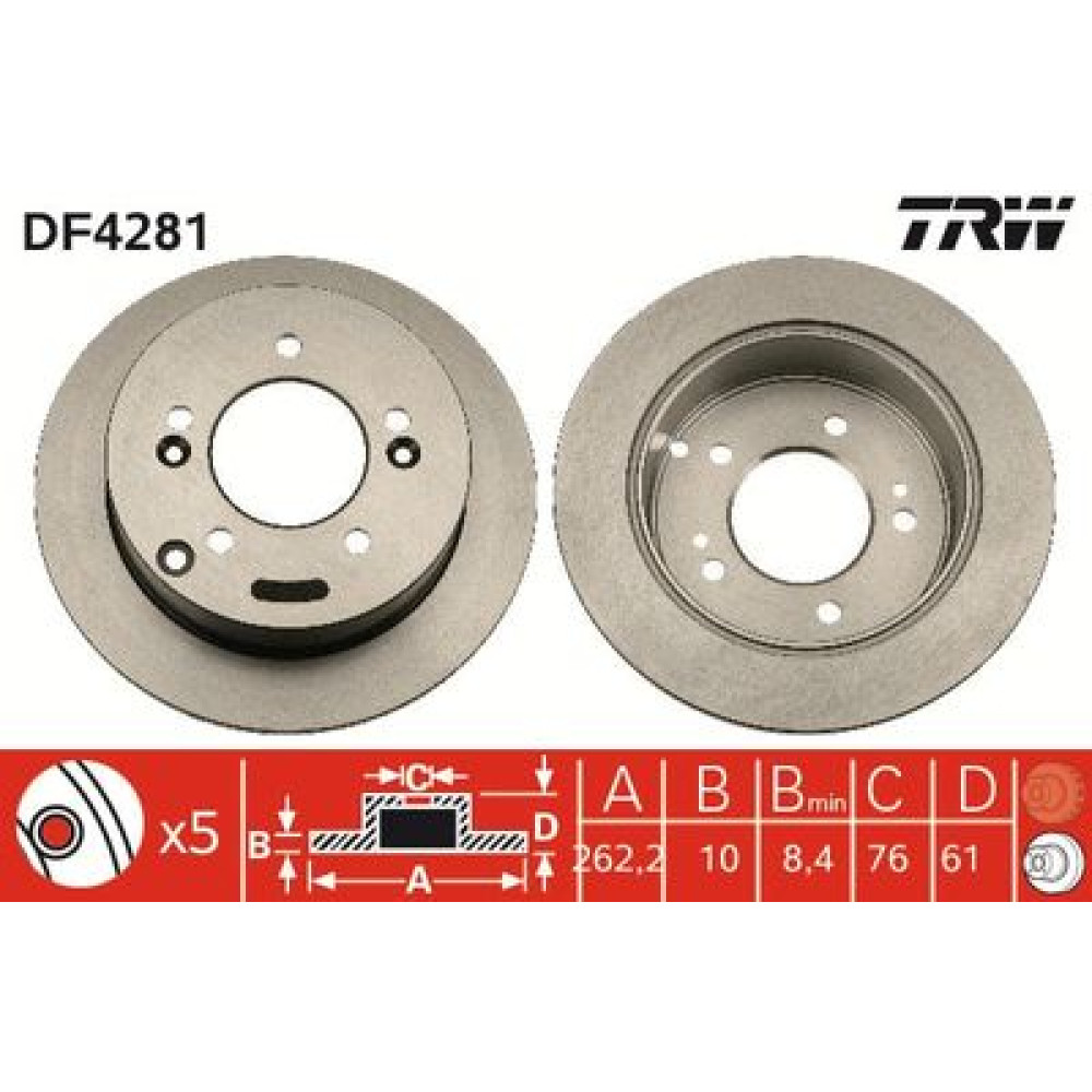 Диск тормозной TRW df4281