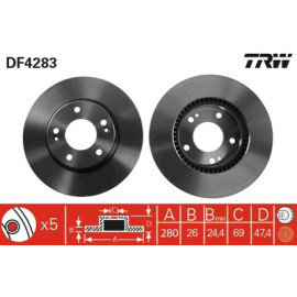 Гальмівний диск trw df4283