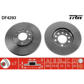 Тормозной диск передний TRW df4293