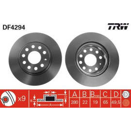 Гальмівний диск trw df4294