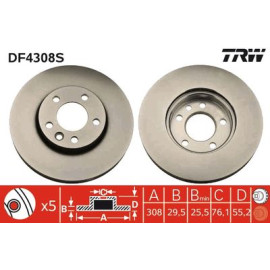 Гальмівний диск trw df4308s