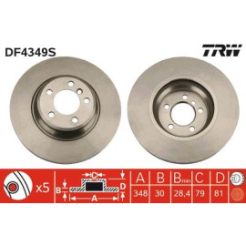 Диск тормозной TRW df4349s