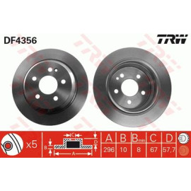 Гальмівний диск TRW df4356