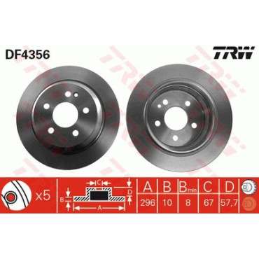 Гальмівний диск TRW df4356