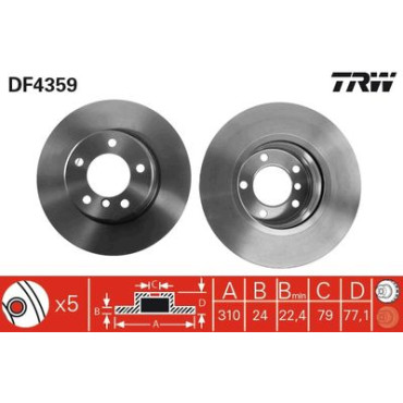 Диск тормозной TRW df4359